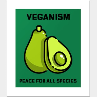 Veganism Peace For All Species Posters and Art